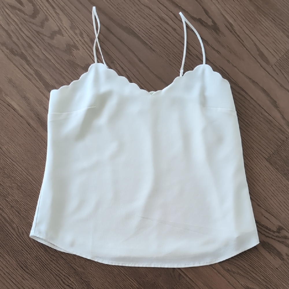 J. Crew White Size 6 Fitted Camisole Top